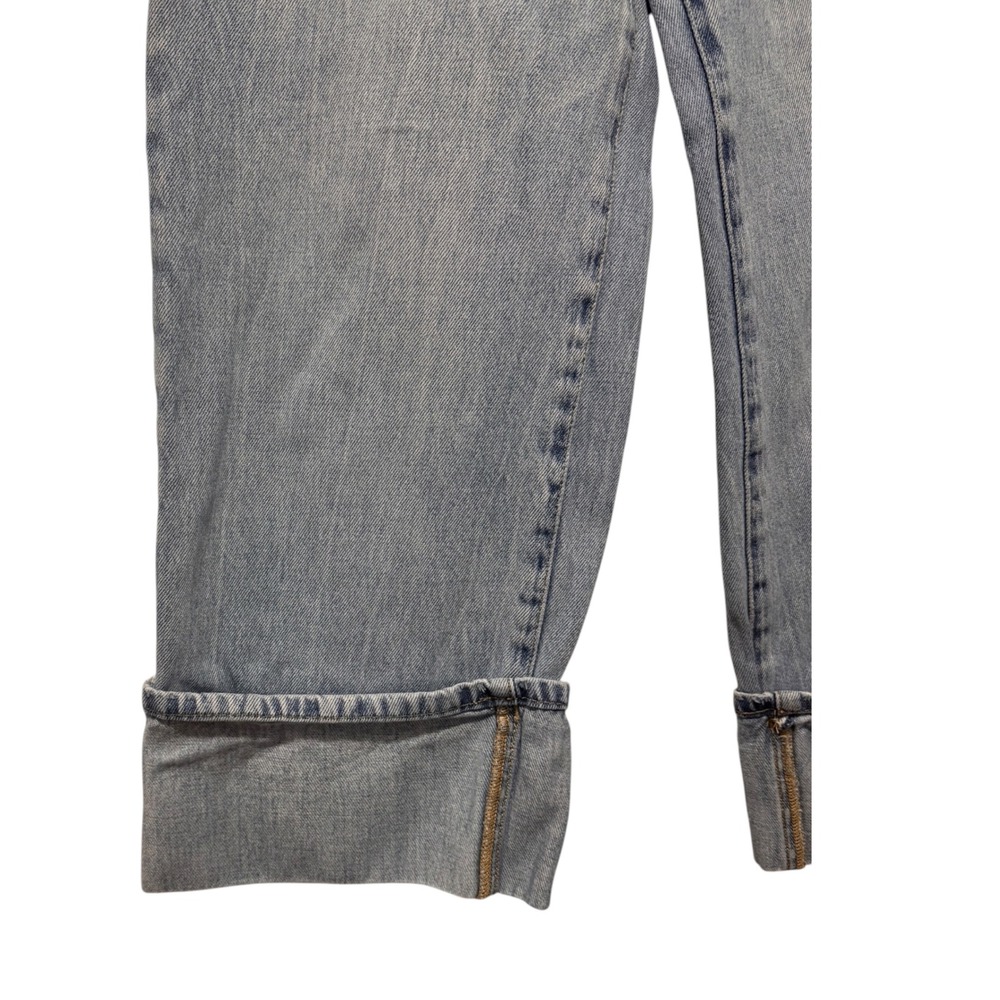 Dear John Women's Light Wash Wide Leg Cropped Cuffed Denim Jeans Size 28 - Picture 3 of 14